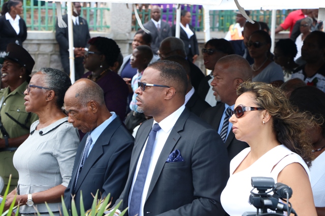 Premier of Nevis Mark Brantley and his Wife, Deputy Governor General and her husband 