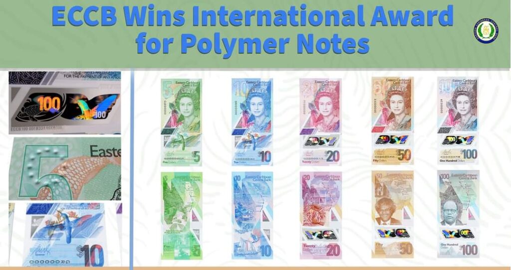 ECCB Wins International Award for Polymer Notes

