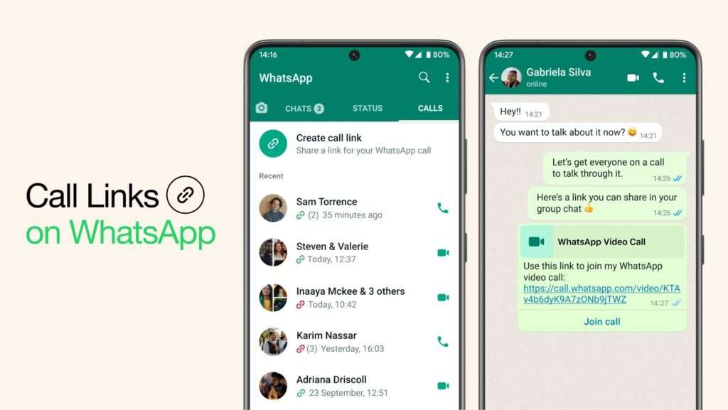 WhatsApp Call Link Feature