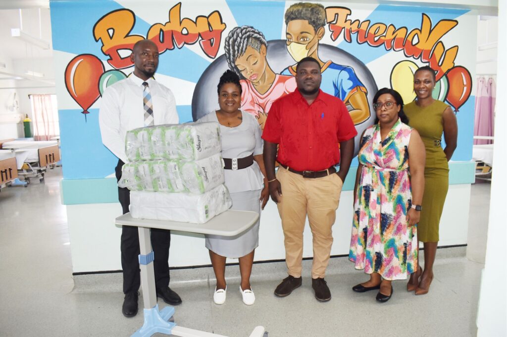 Centre St. Kitts Limited donates baby pampers to Baby Friendly JNF Hospital 12 img 1199