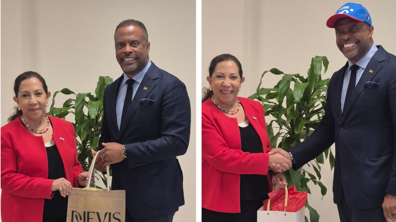 Premier Brantley hosts Panama Ambassador to SKN on official Nevis visit