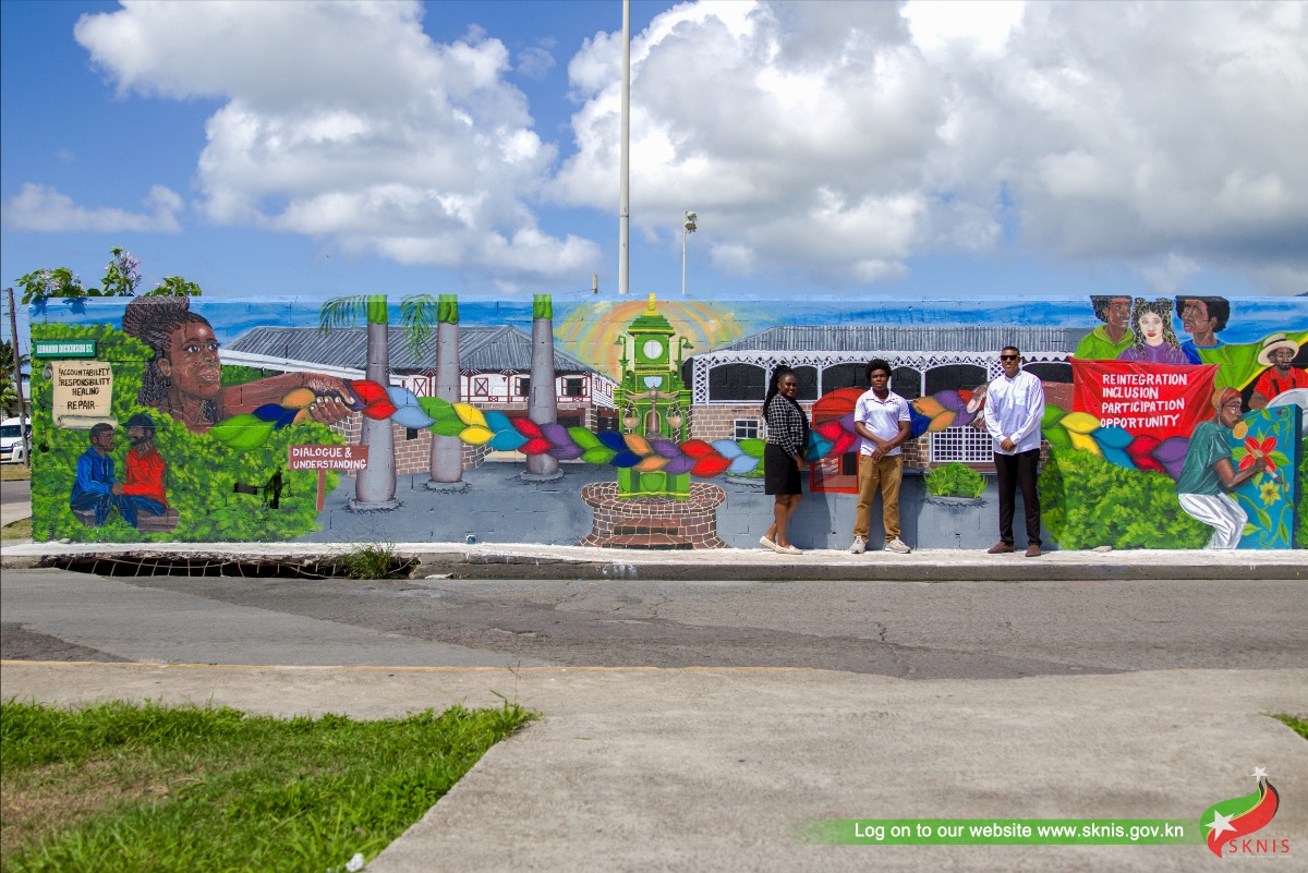 Ministry of Justice Unveils “Restoring Together” Mural at Newtown Playing Field